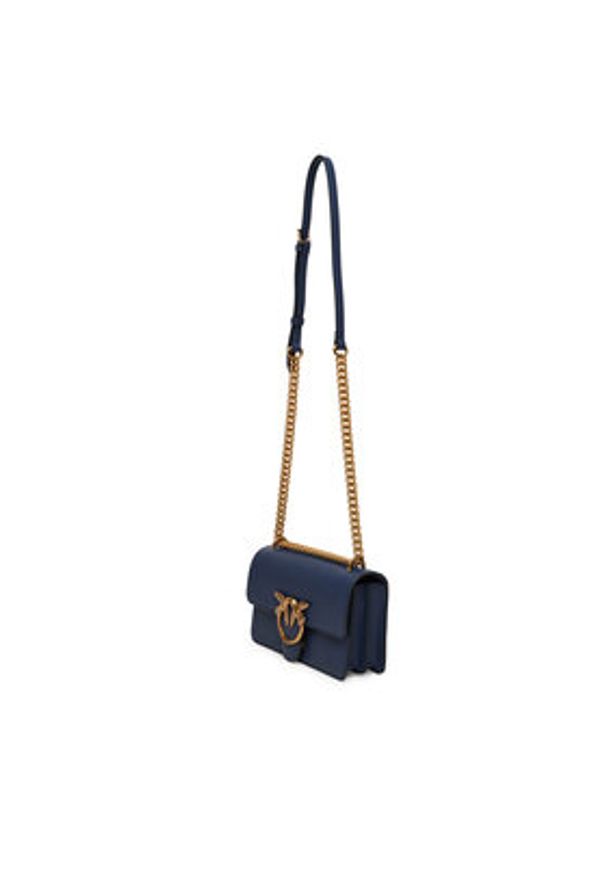 Pinko - PINKO Torebka Love One Mini Dc AI 25-26 PLTT 100074 A0F1 Granatowy. Kolor: niebieski. Materiał: skórzane
