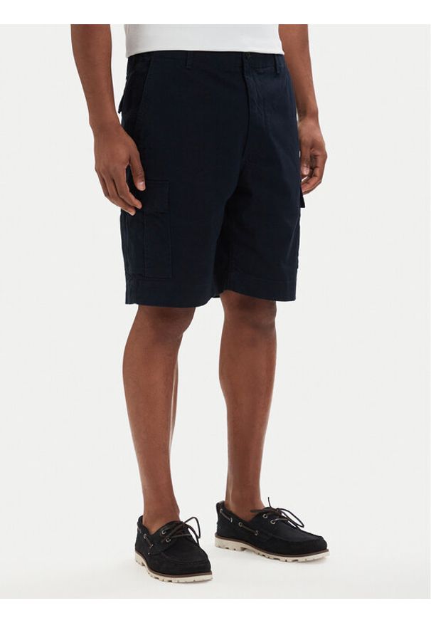 TOMMY HILFIGER - Tommy Hilfiger Szorty materiałowe Twill Cargo MW0MW42350 Granatowy Relaxed Fit. Kolor: niebieski. Materiał: bawełna