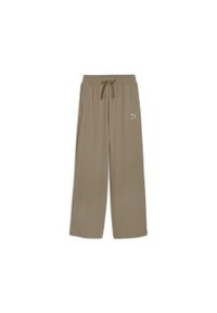 Puma Spodnie Classics Ribbed Relaxed 62663167. Kolor: beżowy