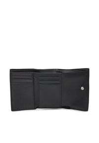 Calvin Klein Portfel damski Ck Woven Small Trifold K60K612953 Czarny. Kolor: czarny. Materiał: skóra