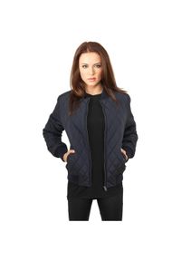 Urban Classics - Damska parka Urban Classic Diamond Nylon Parka. Okazja: na co dzień. Kolor: niebieski. Materiał: nylon. Sezon: zima. Styl: casual #1