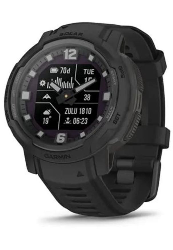 GARMIN - Smartwatch Garmin Instinct Crossover Solar Black. Rodzaj zegarka: smartwatch