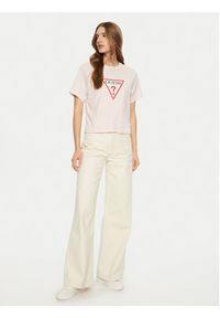 Guess T-Shirt W4YI73 K8HM0 Różowy Regular Fit. Kolor: różowy. Materiał: bawełna