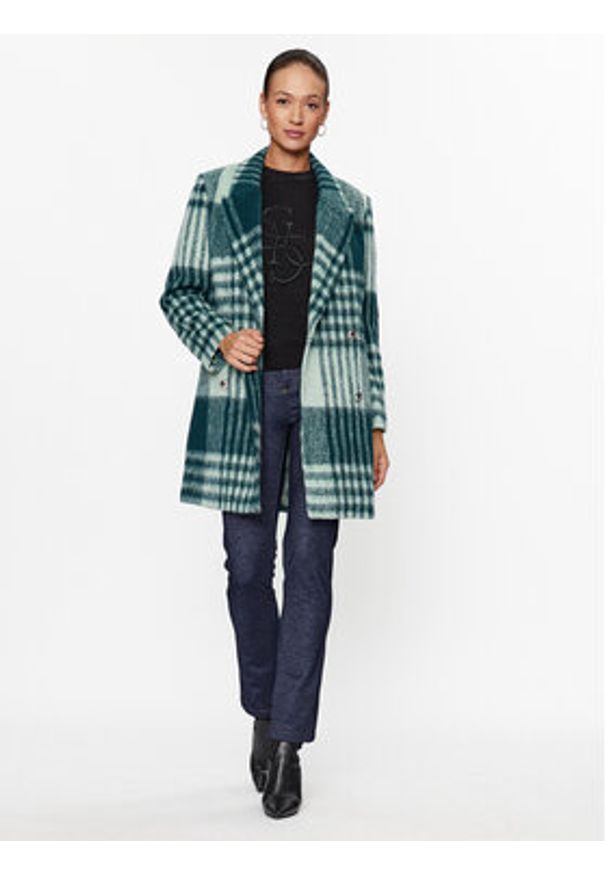 Guess Płaszcz przejściowy Ramona W3BL74 WFVO0 Zielony Regular Fit. Kolor: zielony. Materiał: syntetyk