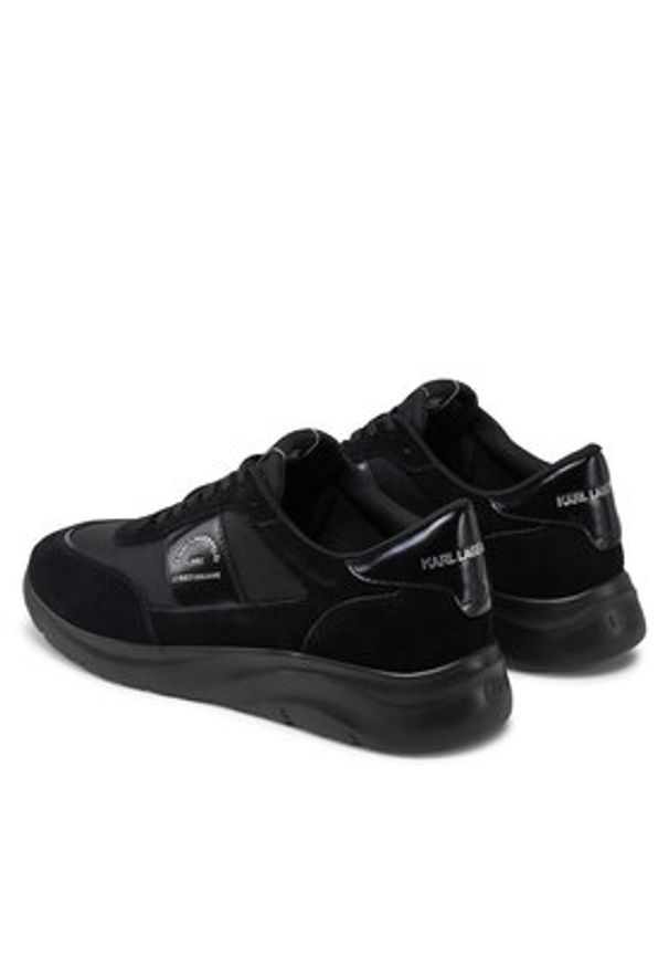 Karl Lagerfeld - KARL LAGERFELD Sneakersy Serger KL53637 Czarny. Kolor: czarny. Materiał: skóra, nubuk