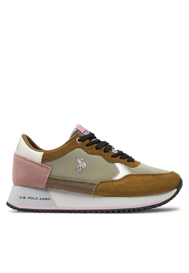 Sneakersy U.S. Polo Assn.. Kolor: brązowy