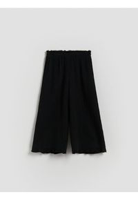Reserved - Muślinowe spodnie - czarny. Kolor: czarny. Materiał: bawełna #1
