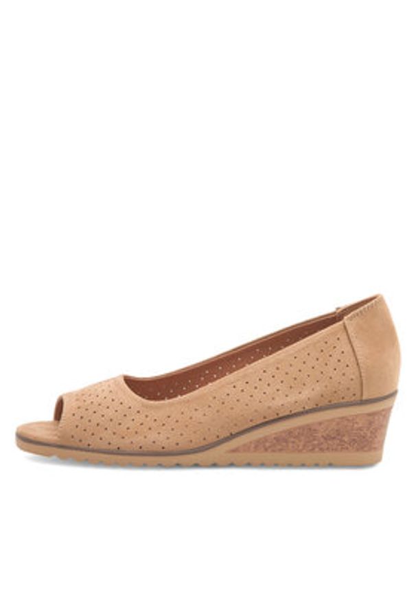 Clara Barson Półbuty WYL3397-4 Beżowy. Kolor: beżowy. Materiał: materiał