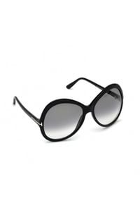 Tom Ford - TOM FORD - Czarne okulary przeciwsłoneczne Rose. Kształt: okrągłe. Kolor: czarny #5