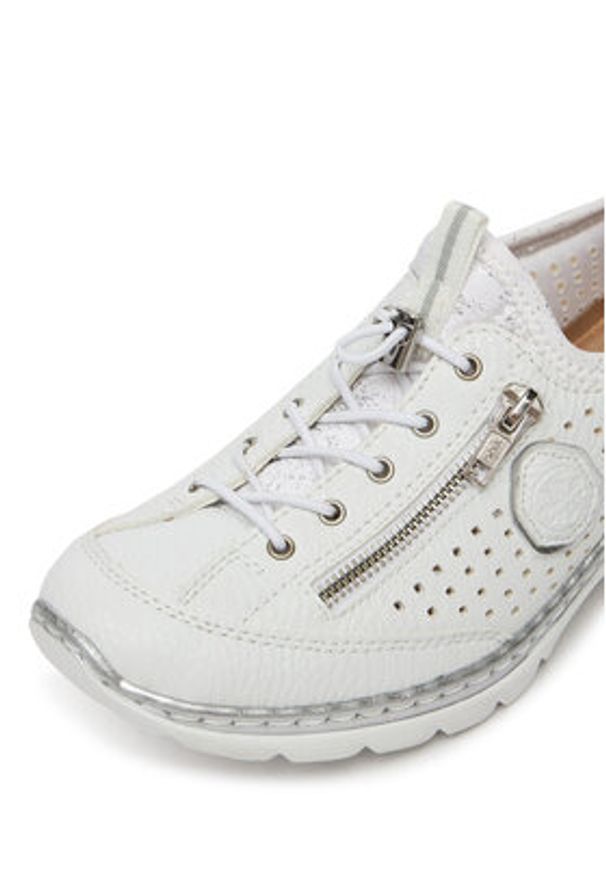 Rieker Sneakersy L3254-80 Biały. Kolor: biały. Materiał: materiał, syntetyk