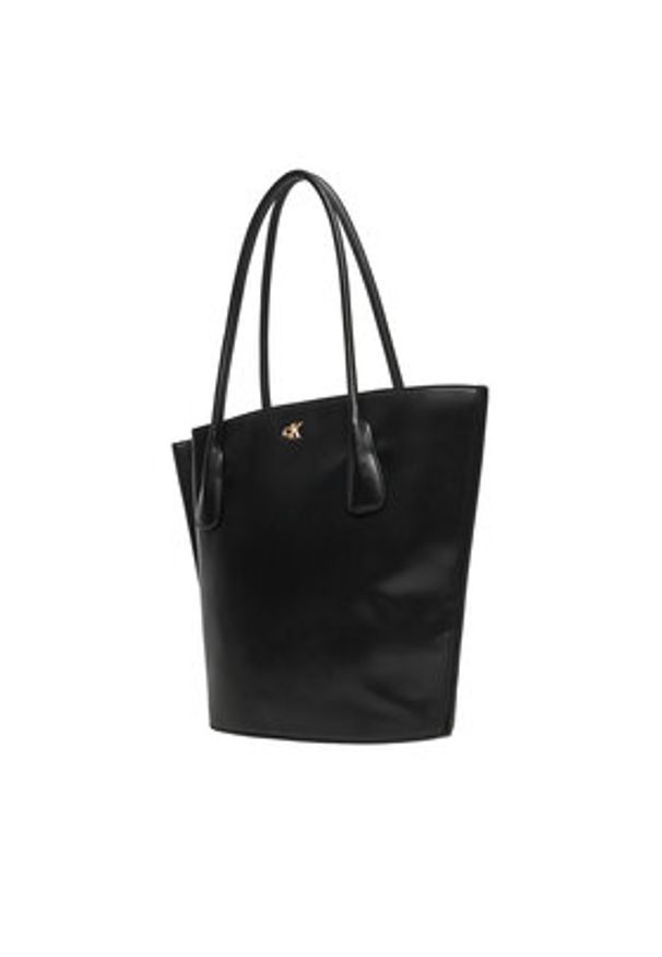 Calvin Klein Torebka LV04F3168G Czarny. Kolor: czarny. Materiał: skórzane