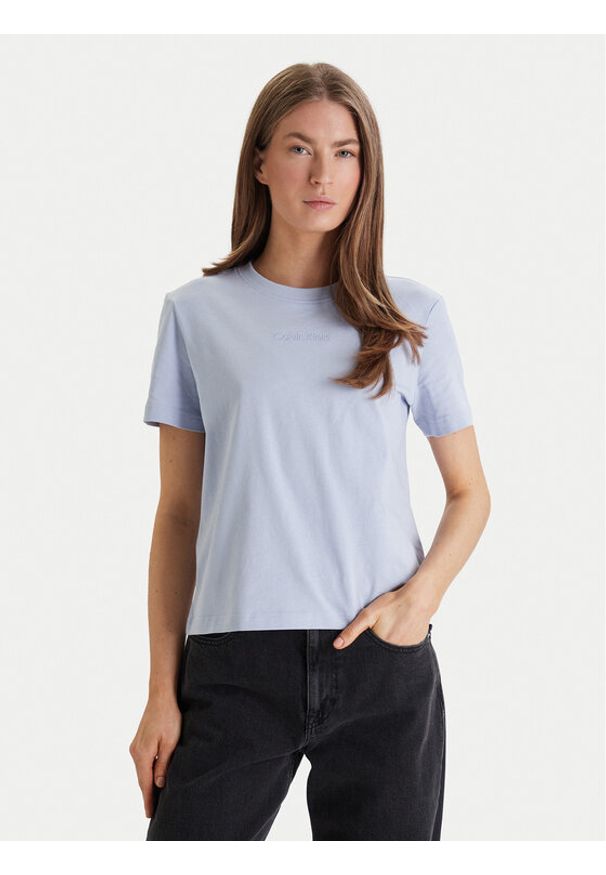 Calvin Klein T-Shirt LV044C905G Niebieski Regular Fit. Kolor: niebieski. Materiał: bawełna