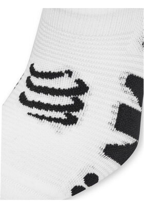 Compressport Skarpety stopki unisex No Show XU00045 Biały. Kolor: biały. Materiał: bawełna