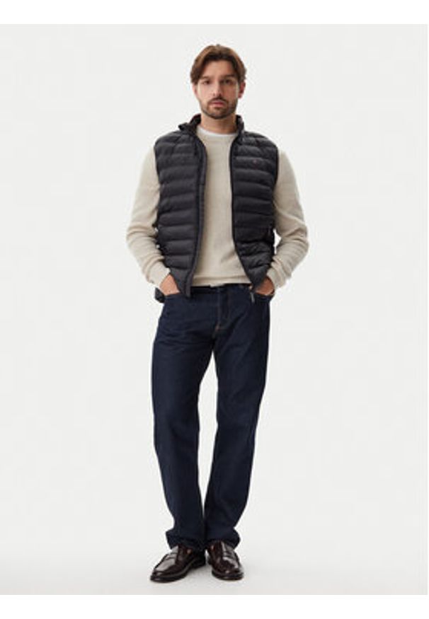 TOMMY HILFIGER - Tommy Hilfiger Bezrękawnik Core Packable MW0MW39989 Czarny Regular Fit. Kolor: czarny. Materiał: syntetyk. Długość rękawa: bez rękawów
