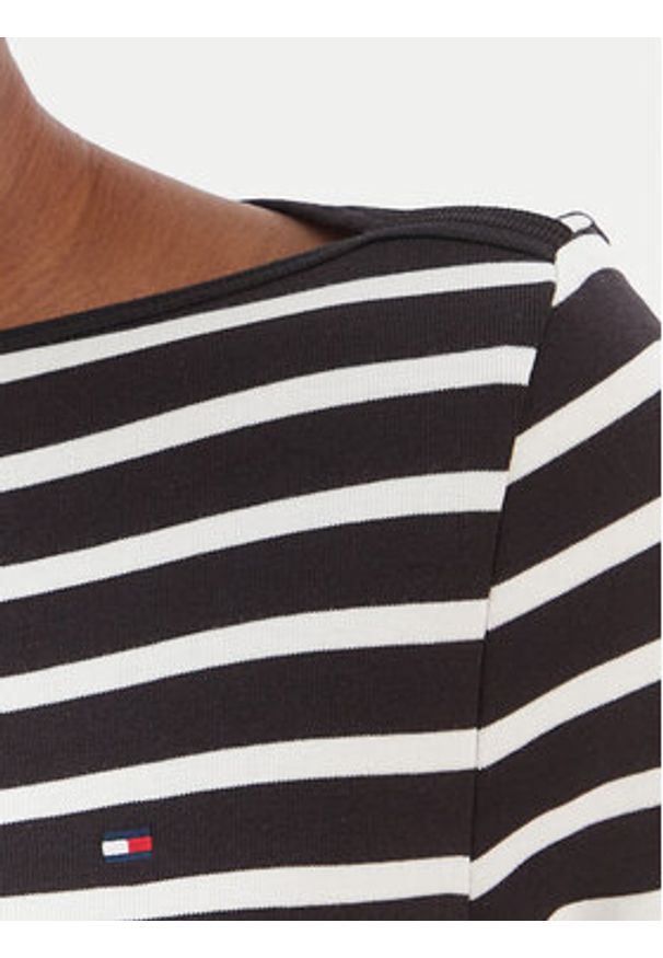 TOMMY HILFIGER - Tommy Hilfiger Bluzka New Cody WW0WW40589 Czarny Slim Fit. Kolor: czarny. Materiał: bawełna