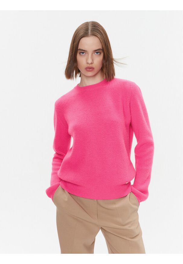 Pinko Sweter Squalo 102492 A1A7 Różowy Regular Fit. Kolor: różowy. Materiał: wełna