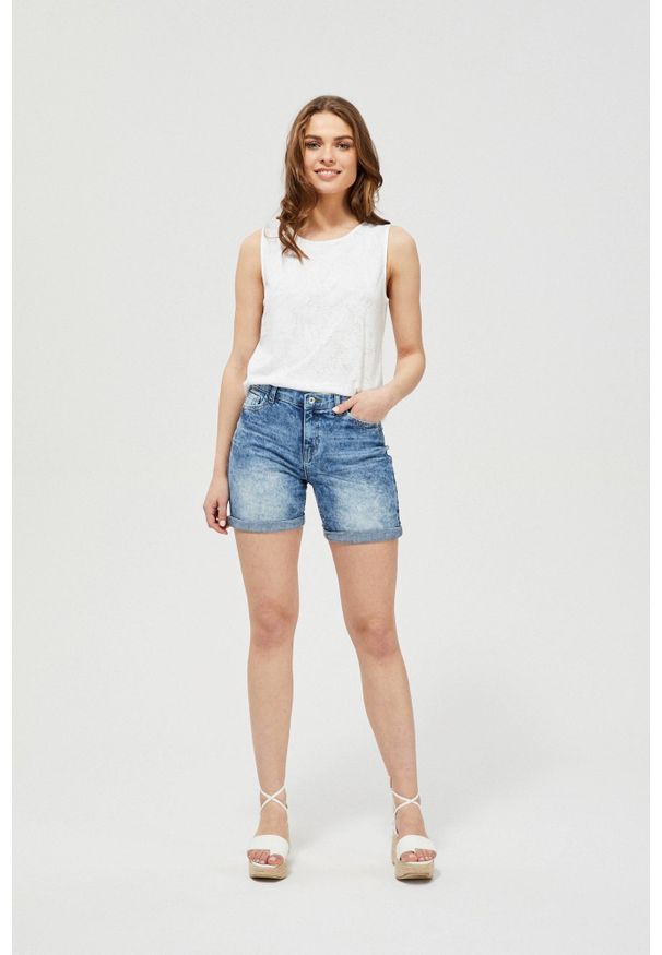 MOODO - Szorty jeansowe. Materiał: jeans. Wzór: gładki