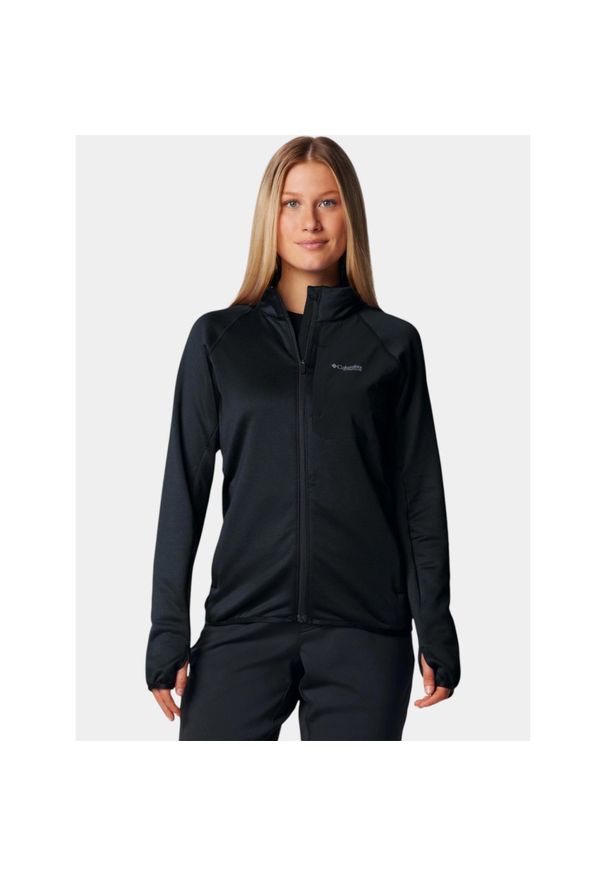 columbia - Sweter Damski Columbia Triple Canyon Grid FZ. Kolor: czarny. Materiał: materiał, polar. Sport: turystyka piesza