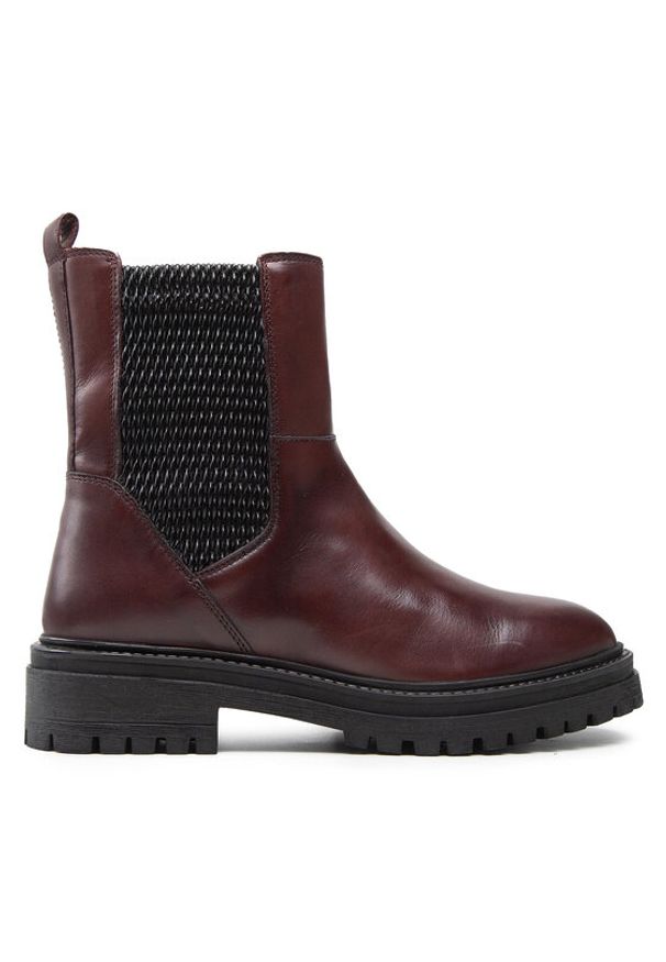 Geox Botki D Iridea D D26HRD 0436W C0044 Bordowy. Kolor: czerwony. Materiał: skóra
