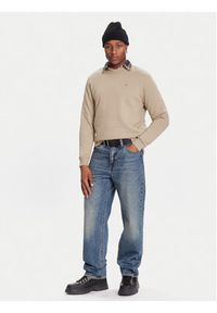 Tommy Jeans Bluza DM0DM20741 Beżowy Regular Fit. Kolor: beżowy. Materiał: bawełna #3