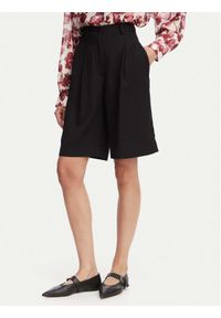 ACCESS FASHION Bermudy 63-5115-183 Czarny Relaxed Fit. Kolor: czarny. Materiał: syntetyk #1