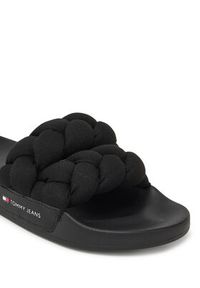 Tommy Jeans Klapki Tjw Braided Slide EN0EN02764 Czarny. Kolor: czarny. Materiał: materiał #4