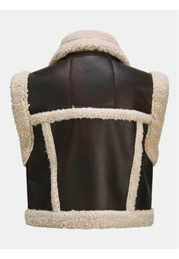 JJXX Bezrękawnik Joanna 12264943 Czarny Regular Fit. Kolor: czarny. Materiał: skóra. Długość rękawa: bez rękawów