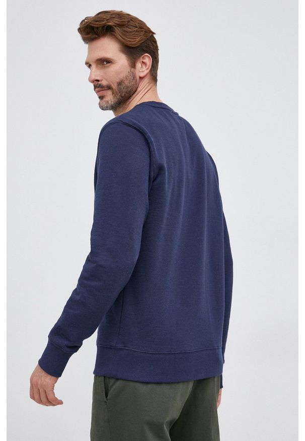 Pepe Jeans Bluza męska kolor granatowy z aplikacją. Okazja: na co dzień. Kolor: niebieski. Materiał: dzianina. Wzór: aplikacja. Styl: casual