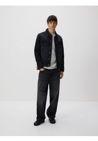 Reserved - Longsleeve boxy - szary. Kolor: szary. Materiał: bawełna, dzianina. Długość rękawa: długi rękaw #1