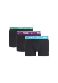 Bokserki męskie Nike Everyday Cotton Stretch Trunk. Kolor: czarny