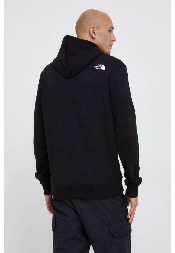 The North Face - Bluza bawełniana. Kolor: czarny. Materiał: bawełna. Wzór: nadruk