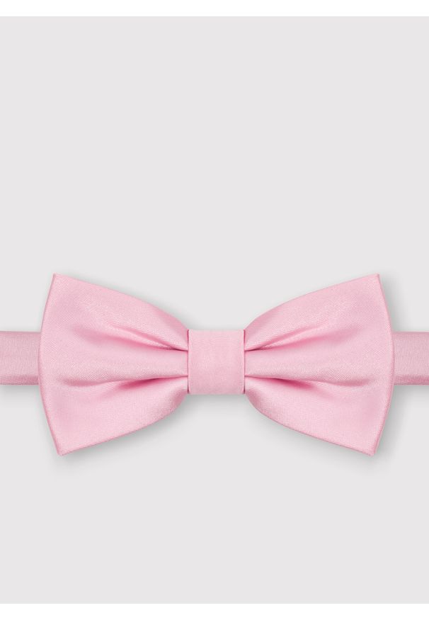 Pako Lorente - PAKO LORENTE – Gładka mucha męska w kolorze różowym. Okazja: na ślub cywilny, na wesele. Kolor: różowy. Materiał: poliester. Wzór: gładki. Styl: elegancki