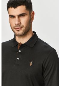 Polo Ralph Lauren - Longsleeve 710721148008. Okazja: na co dzień. Typ kołnierza: polo. Kolor: czarny. Materiał: dzianina. Długość rękawa: długi rękaw. Wzór: gładki. Styl: casual #3