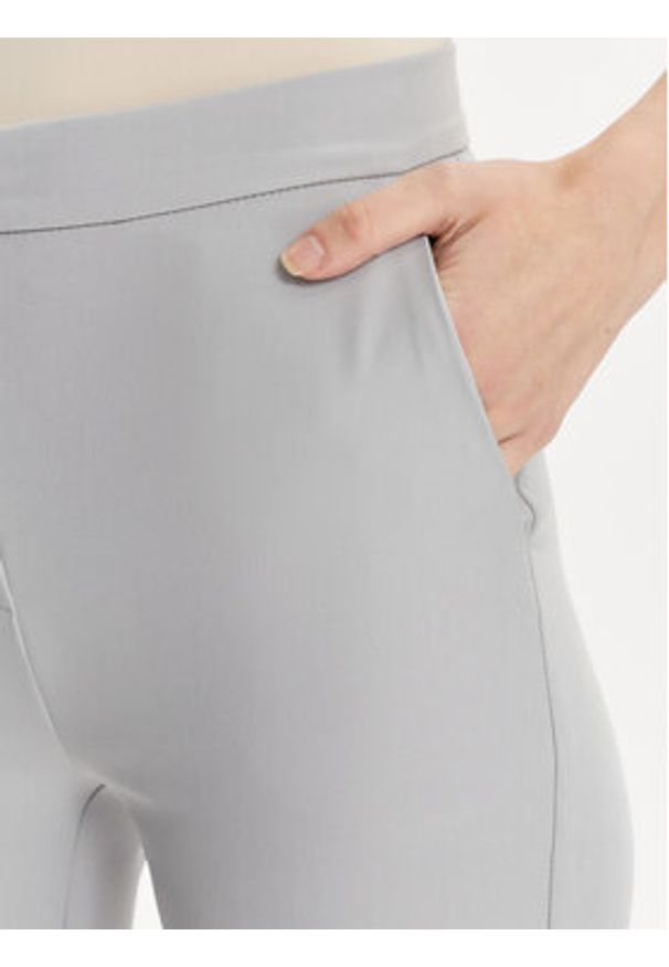 Maryley Spodnie materiałowe 24EB587/43LU Szary Wide Leg. Kolor: szary. Materiał: syntetyk