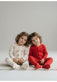 Sinsay - Bawełniany pajacyk 2 pack - kremowy. Kolor: kremowy. Materiał: bawełna #1