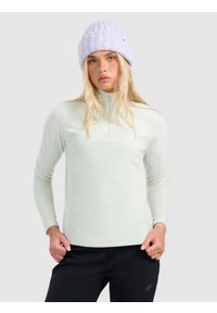 4f - 4F Bielizna termiczna polarowa (góra) damska - miętowa XL. Typ kołnierza: kołnierzyk stójkowy. Kolor: turkusowy. Materiał: polar. Sezon: zima. Sport: turystyka piesza #1
