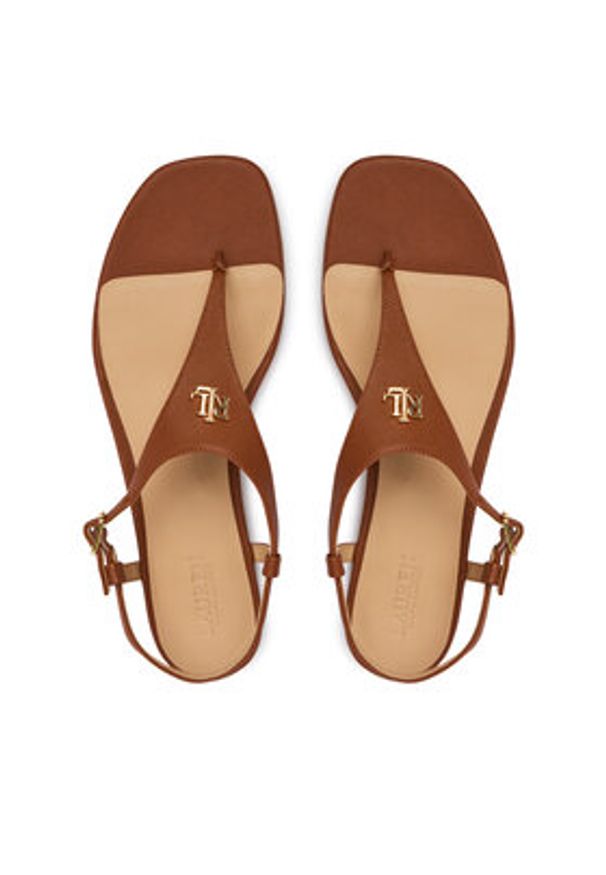 Lauren Ralph Lauren - LAUREN RALPH LAUREN Sandały 802982881001 Brązowy. Kolor: brązowy. Materiał: skóra