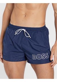 BOSS - Boss Szorty kąpielowe Mooneye 50469280 Granatowy Regular Fit. Kolor: niebieski. Materiał: syntetyk