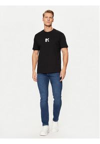 Karl Lagerfeld Jeans T-Shirt A1M17044 Czarny Regular Fit. Kolor: czarny. Materiał: bawełna