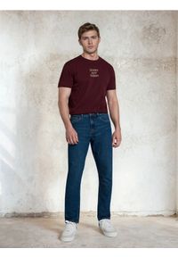 Sinsay - Jeansy regular fit z efektem sprania - granatowy. Kolor: niebieski #1