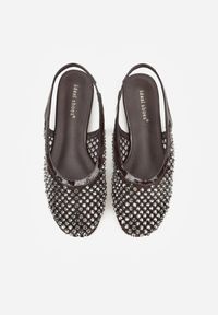 Born2be - Brązowe Lakierowane Sandały Ozdobione Cyrkoniami Caiwenys. Okazja: na co dzień. Kolor: brązowy. Materiał: lakier. Wzór: aplikacja. Sezon: lato. Styl: casual #6