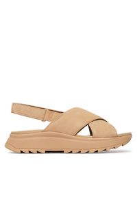 Clarks Sandały DashLite Wish 26185883 Beżowy. Kolor: beżowy. Materiał: zamsz, skóra #1