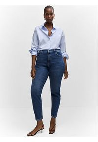 mango - Mango Jeansy Newmom 57034397 Granatowy Mom Fit. Kolor: niebieski #7