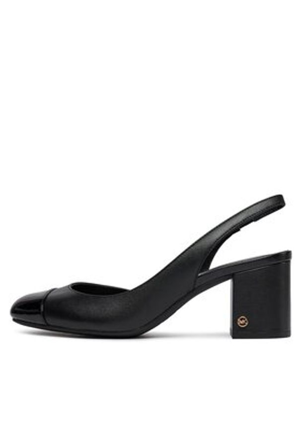 MICHAEL Michael Kors Czółenka Perla Flex Sling Pump 40R4PLMP1L Czarny. Kolor: czarny. Materiał: skóra