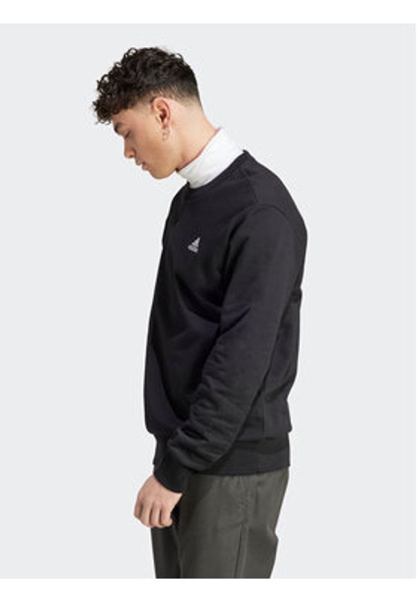 Adidas - adidas Bluza Essentials French Terry Embroidered Small Logo Sweatshirt IC9329 Czarny Regular Fit. Kolor: czarny. Materiał: bawełna