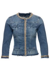 Liu Jo Kurtka jeansowa UXX039 D4128 Granatowy Regular Fit. Kolor: niebieski. Materiał: bawełna #5