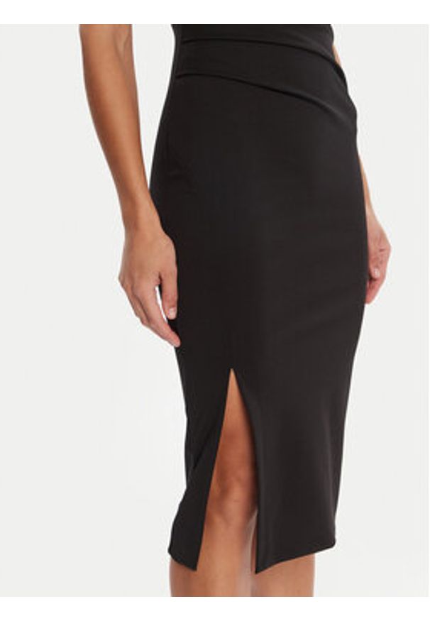 Rinascimento Sukienka koktajlowa CFC0125330003 Czarny Slim Fit. Kolor: czarny. Materiał: syntetyk. Styl: wizytowy