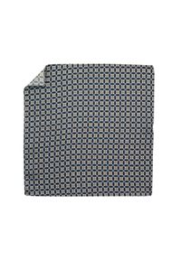 Adam Collection - Jedwabna poszetka w granatowo-szary wzór EJ23. Kolor: szary, wielokolorowy, niebieski. Materiał: jedwab #1