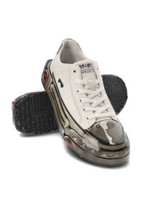 Białe Sneakersy John Doubare Męskie Skórzane Buty. Okazja: na co dzień. Zapięcie: sznurówki. Kolor: biały. Materiał: skóra #3