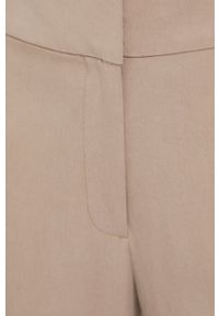 Hugo spodnie 50466992 damskie kolor beżowy proste high waist. Stan: podwyższony. Kolor: beżowy. Materiał: tkanina, włókno, lyocell #4
